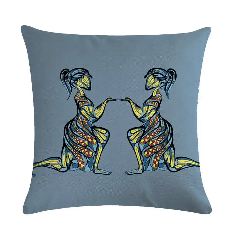 Gemini Libra Taurus Pillow Case by Axyaa: Linen Sofa Car Decorative Cover