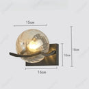 Axyaa LED Glass Spherical Wall Lamp E27 for Bedroom Indoor Lighting