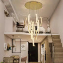 Axyaa Crystal Chandelier Ceiling Lamp LED Hanging Lights for Living Room