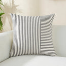 Axyaa Modern Striped Linen Pillow Covers 18x18 Square Throw Patchwork Decor