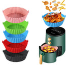 Axyaa Silicone Air Fryer Baking Tray: Circular, Foldable, High Temperature Resistant, Easy to Clean