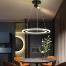 Nordic Design LED Bedroom Pendant Light by Axyaa - Ring-Shaped Restaurant Chandelier