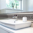Geometric Pattern Waist Lines Wall Border Stickers by Axyaa