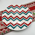 Axyaa Cartoon Relief Christmas Plate - 8-inch Circular Ceramic Shallow Tableware