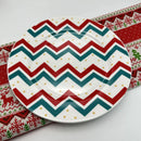 Axyaa Cartoon Relief Christmas Plate - 8-inch Circular Ceramic Shallow Tableware