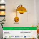 Axyaa LED Mushroom Wall Lamp for Bedroom Hotel Living Room Decor