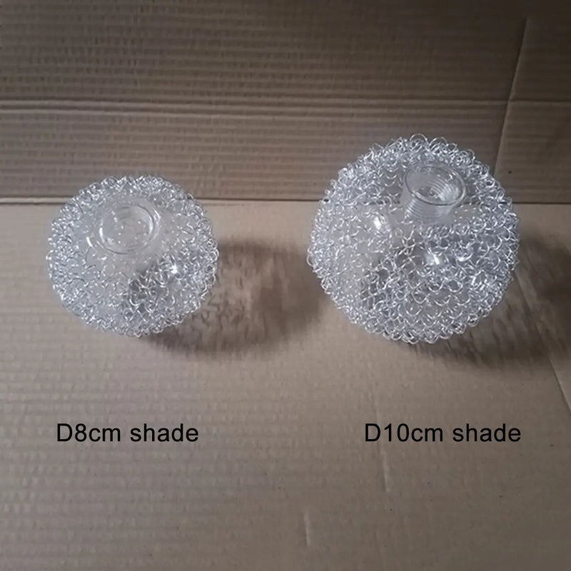 Axyaa Clear Glass G9 Lampshade with Aluminum Wire for 2cm Screw Socket
