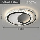 Axyaa Gold Acrylic Round Ceiling Light - Nordic Creative Bedroom Lamp
