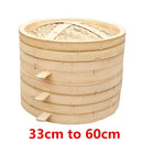 Axya 60cm Bamboo Steamer Tray for Buns, Fish, Rice - Chef's Pot Kitchen