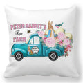 Axyaa Easter Bunny Egg Floral Print Pillowcase