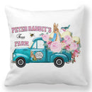 Axyaa Easter Bunny Egg Floral Print Pillowcase