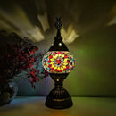 Axyaa Vintage Mosaic Glass Table Lamp Handcrafted Art Deco Night Light