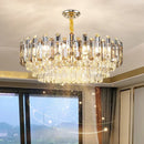 Axyaa Crystal Chandelier: Modern Luxury LED Hanging Lamp for Living/Dining Room