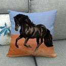 Axyaa Horse Print Cushion Covers: Animal Pillow Cases for Home Decoration