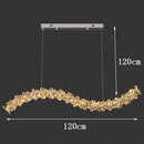 Axyaa Crystal Chandelier, Modern Bedroom Ceiling Light, Luxury Living Room Pendant Lamp