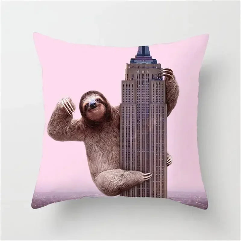 Axyaa Cartoon Animal Pillowcase 45x45cm Home Sofa Car Decor