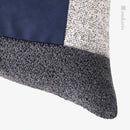Axyaa Blue Gray Stitching Square Pillow Waist Pillow Set for Designer Living Room.