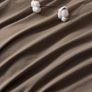 Axyaa Light Chocolate Brown King Size Washed Cotton Duvet Cover