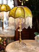 Axyaa Vintage Gold Lustre Table Lamp | LED E27 Tassel Desk Light for Bedroom Princess Room