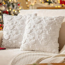 Axyaa Green Snowflake Pillow Cover 45x45cm: Holiday Decor for Winter Season