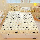 Axyaa Polka Dot Printed Milk Fleece Fitted Sheet - Thermal Mattress Cover