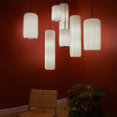 Axyaa Modern Silk Pendant Chandelier | Minimalist LED Indoor Lighting