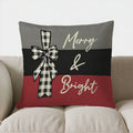 Axyaa Christmas Trees & Snowflakes Decorative Pillow Cover for Sofa, Bedroom, Car
