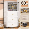 Axyaa Multi-Tier Foldable Cabinet with Wheels – Heavy-Duty Storage Solution