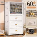 Axyaa Multi-Tier Foldable Cabinet with Wheels – Heavy-Duty Storage Solution