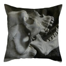 Axyaa Nightmare Pumpkin Ghost Print Linen Throw Pillow Cover for Home Sofa, 45x45cm