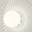 Axyaa High-End Retro White Bedside Wall Lamp Glass Shade