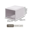 Axyaa Closet Storage Bin with Lid - Desktop Organizer for Clothes, Underwear, Socks