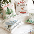 Axyaa Linen Christmas Decorative Cushion Covers for Modern Home Decor