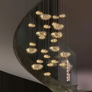 Axyaa Nordic Rrian Droplet Glass Chandelier for Luxury Living Room, Staircase, Dining, and Home Decoration
