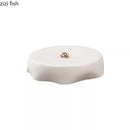 Axyaa Irregular Solid Color Ceramic Dinner Plate - Restaurant Tableware