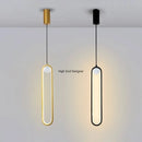 Axyaa Modern Gold Black LED Pendant Lamps for Minimalist Decor Lighting