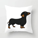 Axyaa Dachshund Cushion Cover 45x45cm Cute Dog Puppy Throw Pillow Cases