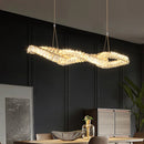 Axyaa Metal Crystal Ceiling Lamps: Luxury LED Pendant Chandeliers Lights