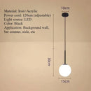 Axyaa Acrylic Ball Lamp: Modern LED Bar Counter Coffee Bar Decoration & Bedroom Lighting