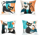 Axyaa Black Cat Medieval Vintage Halloween Pillowcase 40X40cm