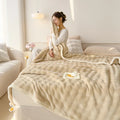 Axyaa Silky Milk Velvet Queen Size Plush Blanket for Sofa Bed