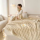 Axyaa Silky Milk Velvet Queen Size Plush Blanket for Sofa Bed