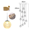 Axyaa Crystal Chandelier Stair Pendant Lamp Living Room Pendant Lights Interior Lighting