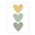 Axyaa Rainbow Heart Daisy Wall Art Canvas Print for Kids Girls Room