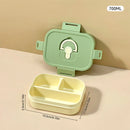 Axyaa Divided Lunch Box with Handle: Large Capacity Sealed Food Container