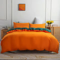 Axyaa Microfiber Duvet Cover Set Solid Color Comfortable Quilt Cover King Twin
