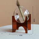 Axyaa Acrylic Spherical Vase for Minimalist Table Decoration and Aesthetic Room Decor