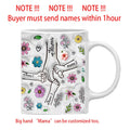 Axyaa 3D Flowers Name Mug for Mother's Day Gifts