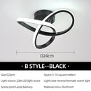 Axyaa Trefoil LED Ceiling Light: Dimmable Acrylic, Black White Gold Luminaire