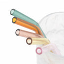 Axyaa Glass Bubble Tea Straws Set with Brush - Party Home Bar Accessories